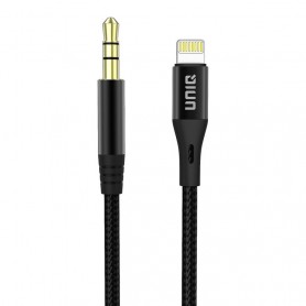 Cable Jack 3.5mm vers lightning adapter - Noir UNIQ