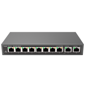 Reyee Switch PoE  8 ports RJ45 10/100 Mbps + 2 Uplink Gigabit