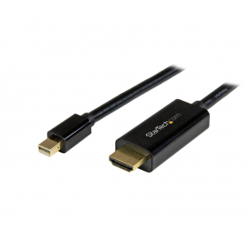 Startech - Câble adaptateur Mini DisplayPort vers HDMI de 2 m - M/M - 4K - Noir