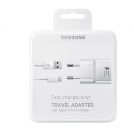 Samsung Originale Chageur EP-TA20EWE 2A 15W & Câbles Data USB TYP-C Blanc