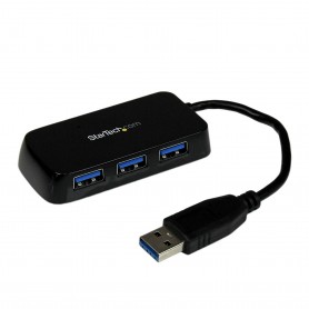 STARTECH Hub USB 3.0 à 4 ports avec câble intégré - Noir