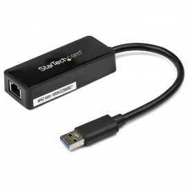 STARTECH Adaptateur réseau USB 3.0 vers Gigabit Ethernet avec port USB - Noir