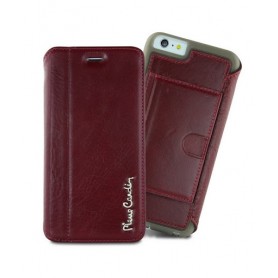 PIERRE CARDIN OFFICIEL FOLIO EN CUIR BORDEAU iPhone 6PLUS-6SPLUS