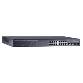 SWITCH PoE 16 Ports 250W 802.3 at