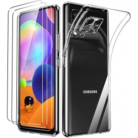 PACK PROTECTION COQUE + VERRE TREMPE POUR SAMSUNG A12