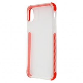 COQUE GEL RENFORCE EN TPU Ultra, Transparent & Rouge pour iPhone XR