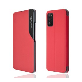 "OKKES" Book Case "SmartView" pour Samsung A025G Galaxy A02s rouge