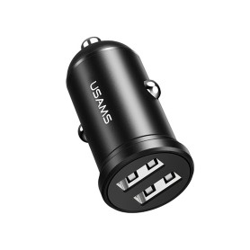 USAMS Dual USB Mini Chargeur de voiture C20 US-CC114 2.4A noir