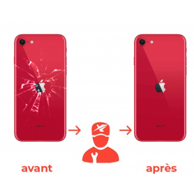 FORFAIT RECTIFICATION LASER DE LA VITRE ARRIERE D'IPHONE 8 8+ SE2020