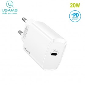 Adaptateur secteur USAMS CHARGE RAPIDE 20W Blanc