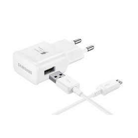 Samsung Original chargeur EP-TA20EWE 2A 15W incl. Câbles Data micro USB Blanc