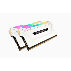 CORSAIR VENGEANCE RGB PRO SERIES 16 GO (2X 8 GO) DDR4 3200 MHZ - BLANC