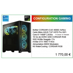 Configuration GAMING i5 11400F 16GO GTX 1660Ti 6Go