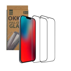 "OKKES" ® 1 Fullcover 3D Tempered Glass pour Apple Iphone 13 Mini (5,4) noir