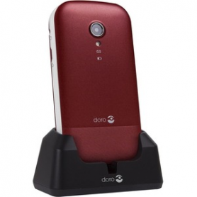 DORO 2404 Mobile à clapet  - 2G - Écran 6,1 cm Blanc / Rouge