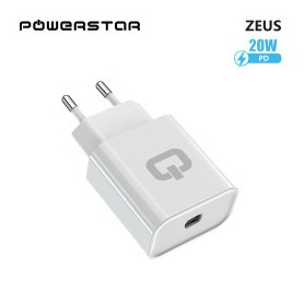 chargeur "PowerStar" ® "ZEUS" USB-C  20W Blanc