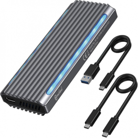 Boitier externe USB 3.1 Connectland - NVMe M.2 Type 2280 LED (Noir) -